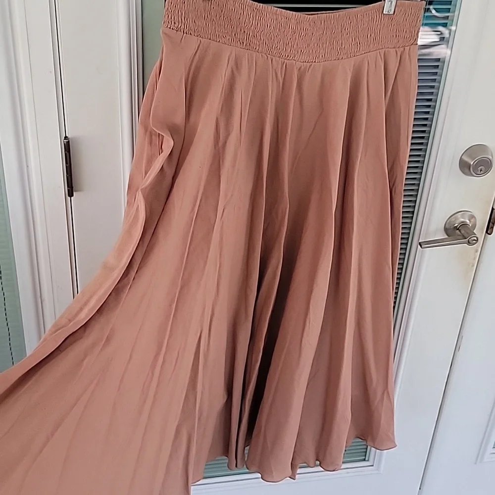Cotton Tan Maxi Skirt Free Size Never Worn